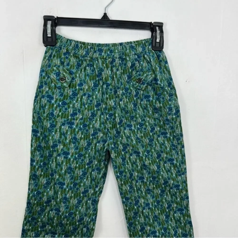 Boutique Brand GoGo Chic Floral Corduroy Hippie Pants Size 10